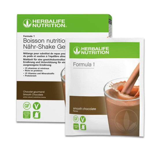 Sachets de préparation pour shake nutritionnel Formula 1 au chocolat onctueux, lot de 7 sachets